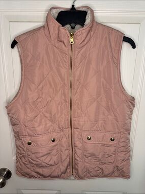 EUC Reversible Vest in Dusty Pink with Sherpa Lining